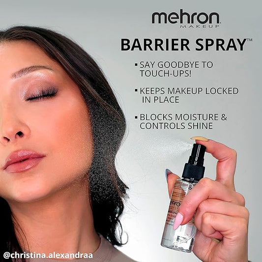 Mehron Makeup Barrier Spray | Setting Spray for Makeup | Makeup Setting Spray for Face 9 fl oz (266 ml)