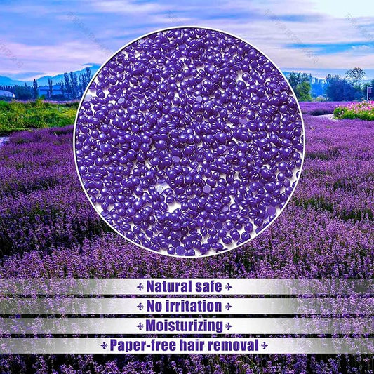 Hard Wax Beads for Hair Removal, Wax Beans for Sensitive Skin, 10 Oz/bag (Lavander), Ideal for Brazilian Waxing, Pearl Wax for Eyebrow, Bikini, Legs At Home