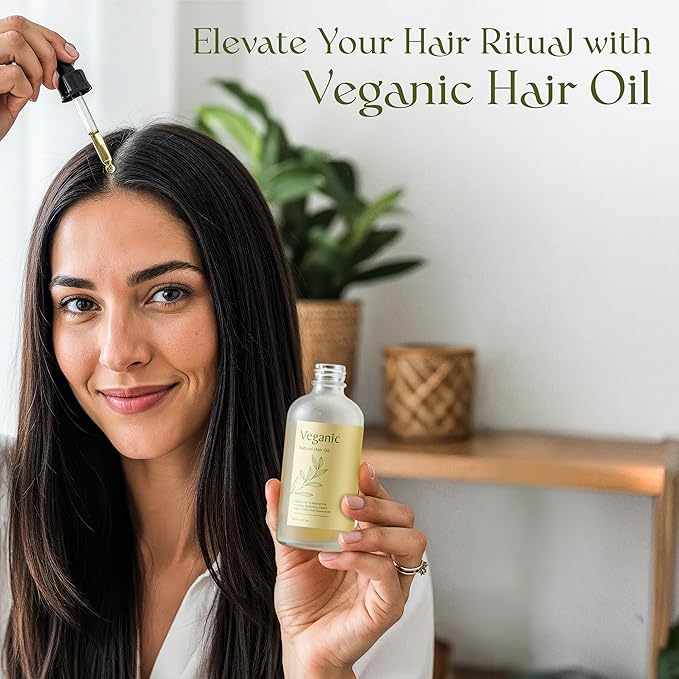 Natural Hair Growth Oil for Women infused with 10 Premium Botanic Oils plus Organic Rosemary Oil for Hair Growth | Salon-Grade Volumizing & Nourishment | Non-GMO Verified | 30-Day Supply