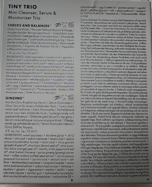 Origins Tiny Trio Mini Cleaner, Serum & Moisturizer Trio - Travel Size