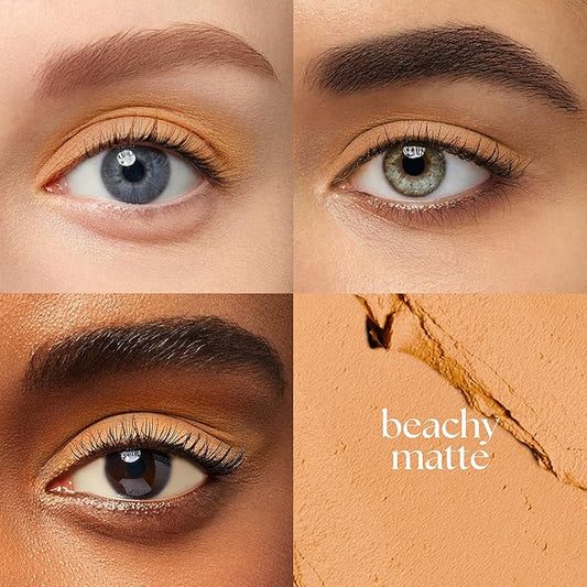 Julep Eyeshadow 101 Cream-to-Powder Waterproof Shadow Stick – Beachy Matte – Long-Lasting, Crease-Proof, Soft Sandy Beige Matte Cream Eyeshadow with Built-in Smudger