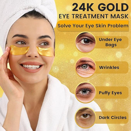 24k Gold Crystal Collagen Eye Mask