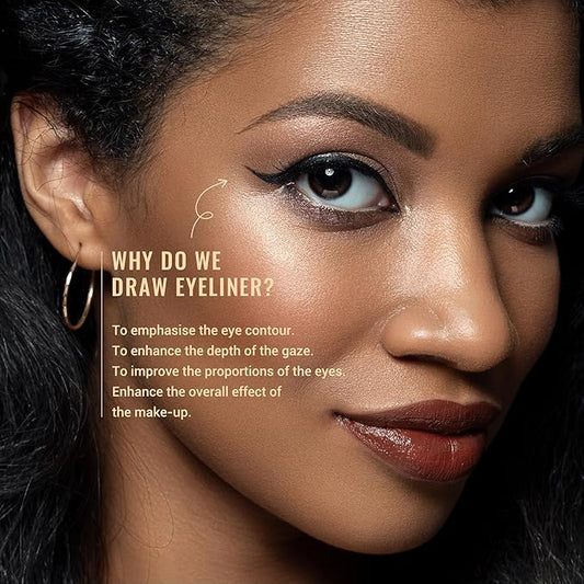 Jessup Angled Eyeliner Brush Set,3pcs Pro Precision Eye Liner Brush Fine Winged Ultra Thin Slanted Gel Liquid EyeLiner Makeup Brushes, Black T345