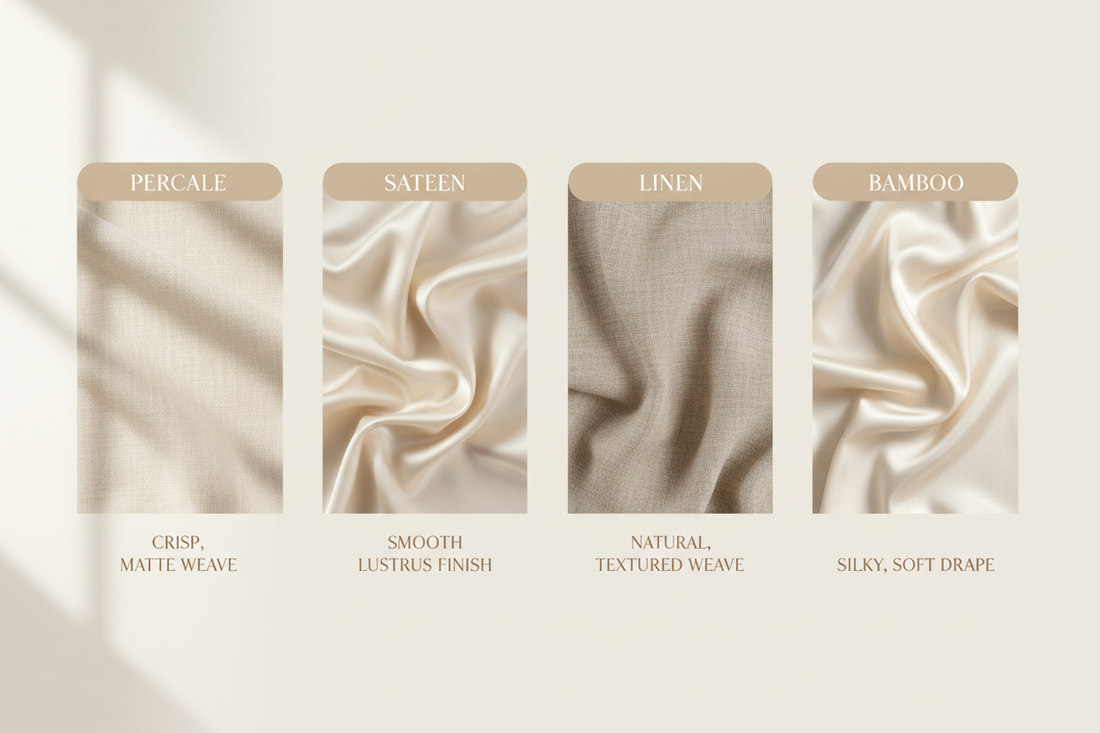 Luxury Bedding Materials Decoded: Percale, Sateen, Linen & Bamboo Compared