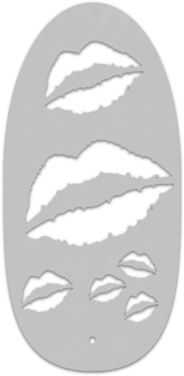 Stencil1FX Kisses Makeup Stencil - Kissing Lips Makeup Stencil Durable Quality Reusable Stencils United States Stencil America for Parades, Parties and More
