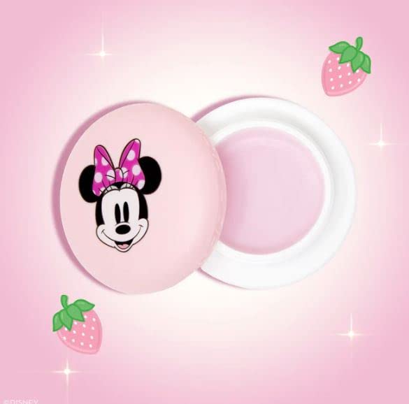 The Crème Shop x Disney Macaron Lip Balm Minnie Mouse Strawberries and Crème Pink Korean Scented Pocket Portable Vitamin E Shea Butter