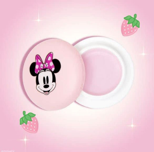 The Crème Shop x Disney Macaron Lip Balm Minnie Mouse Strawberries and Crème Pink Korean Scented Pocket Portable Vitamin E Shea Butter