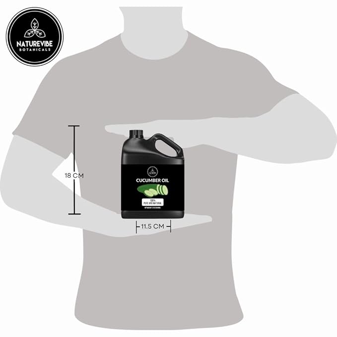 Naturevibe Botanicals Cucumber Oil 32 Ounces | 100% Pure and Natural | Great for Skin Care and Hair Care