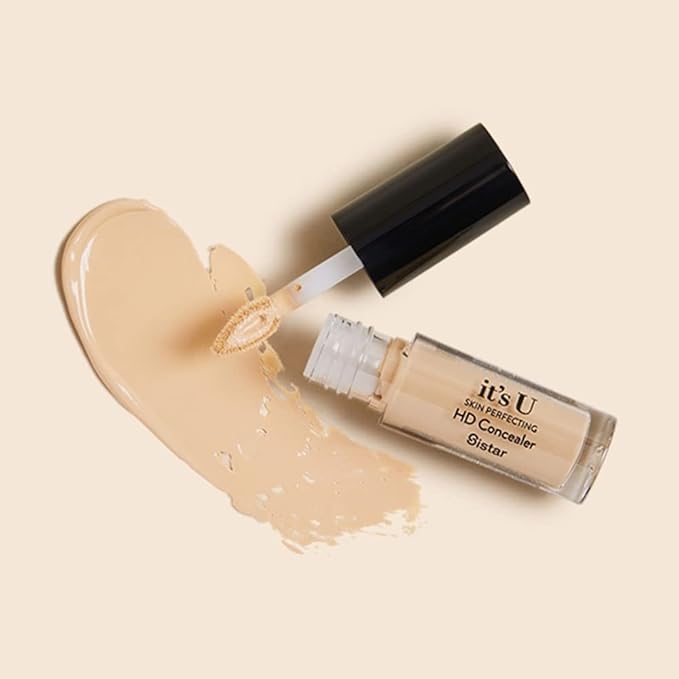 Sistar it's U Skin Perfecting HD Concealer Full Coverage Lightweight Long Lasting Correcting Liquid Contour Cover Masker Makeup 5 ml / 0.17 fl. oz (Toffee)