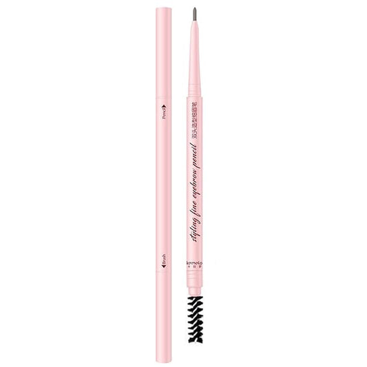 Eyebrow Pencils for Women,1Pack Micro Eyebrow Pencil Waterproof Smudgeproof,Ultra-Precise Tip Long-Lasting Brow Pencils for Natural Looking Eyebrows,Built-In Spoolie Brush,02 Milk Tea Brown.