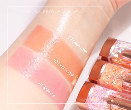 Sparkle Cute Lip Balm, Color Changing, Moisturizing, Shimmery Finish, #03 Swan Lake