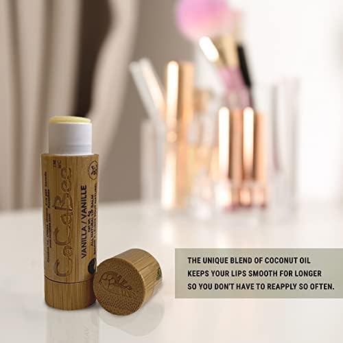 Chapstick Lip Balm Lip Moisturizer For Dry & Chapped Lips 100% Organic Lip Balm For Soft And Shiny Lips Cute And Portable Lip Care Balm for Kids and Women's With Bamboo Packaging (Orange)
