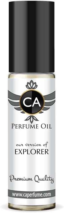 CA Perfume Impression of M.Blanc Explorer For Men Replica Fragrance Body Oil Dupes Alcohol-Free Essential Aromatherapy Sample Travel Size Concentrated Long Lasting Attar Roll-On 0.3 Fl Oz/10ml