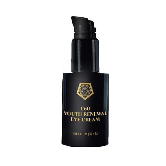 C60 Skincare - Age-Defying Antioxidant Protection - Reduce Wrinkles, Heal Skin, Non-Greasy - Face, Body, Bug Bites, Scarring - Organic Avocado Oil, 99.99% Pure (Regular, C60 Eye Cream)