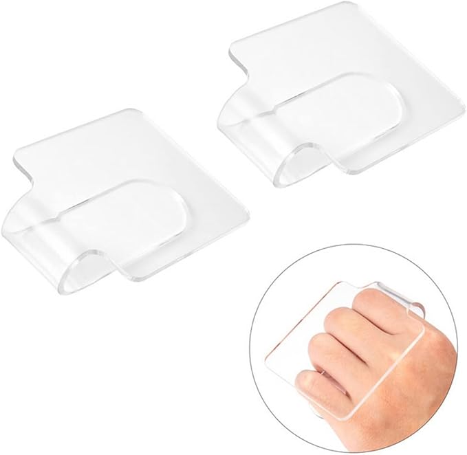 Pack of 2PCS Professional Hand-held Makeup Mixing Palette Acrylic Clear Nail Art Manicure Palette Plate Tray for DIY Art Design Paint and Cosmetics