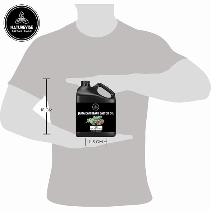 Naturevibe Botanicals Jamaican Black Castor Oil 32 Ounces | 100% Pure and Natural | Great for Skin Care and Hair Care