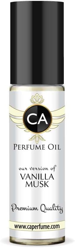 CA Perfume Impression of Emra Vanilla Musk For Women Replica Fragrance Body Oil Dupes Alcohol-Free Essential Aromatherapy Sample Travel Size Concentrated Long Lasting Attar Roll-On 0.3 Fl Oz/10ml