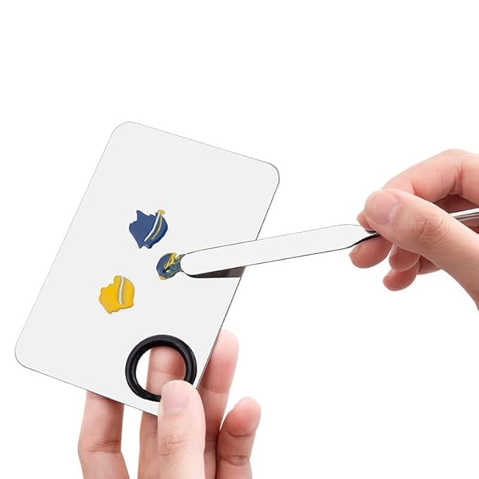 Makeup Spatula and Makeup Palette, Stainless Steel Foundation Palette & Tiny Cosmetic Spatula Tool for Nail, Art, Eye Shadow, Eyelash, Face Makeup