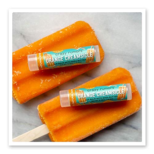 Crazy Rumors Orange Creamsicle Lip Balm. 100% Natural, Vegan, Plant-Based, Made in USA (1-Pack)
