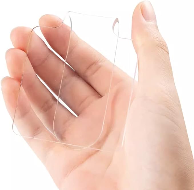 Pack of 2PCS Professional Hand-held Makeup Mixing Palette Acrylic Clear Nail Art Manicure Palette Plate Tray for DIY Art Design Paint and Cosmetics