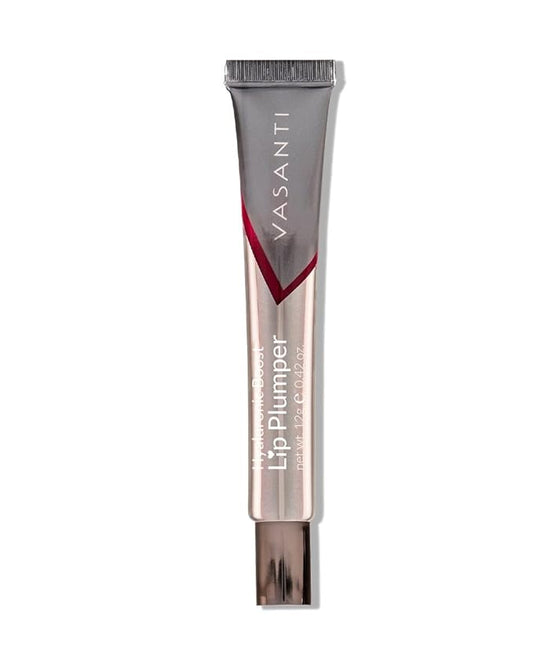 VASANTI Hyaluronic Boost Lip Plumper - Non-Sticky Lightweight Cosmetics for Soft Hydrated Lips (Metallic Shine)