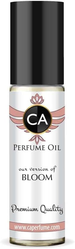 CA Perfume Impression of Bloom For Women Replica Fragrance Body Oil Dupes Alcohol-Free Essential Aromatherapy Sample Travel Size Concentrated Long Lasting Attar Roll-On 0.3 Fl Oz/10ml