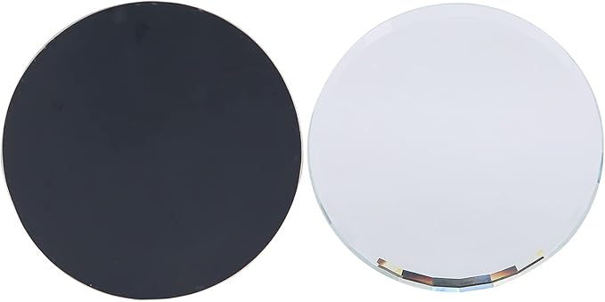 Nail Art Palette, DIY Nail Art Palette Nail Color Mixing Palette Nail Art Manicure Display Drawing Tool Nail Art Plate False Nail Mirror Glass Display Board for Manicure Makeup Paint Art(white)