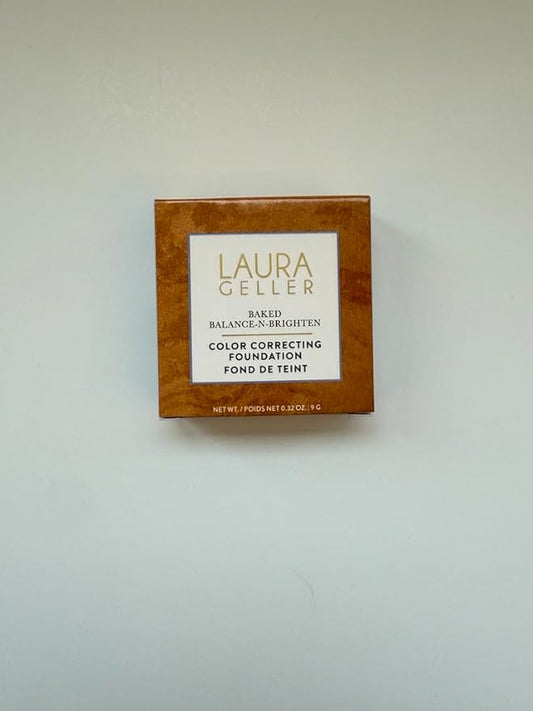 LAURA GELLER NEW YORK Baked Double Take Powder Foundation - Tan - Buildable Medium to Full Coverage - Matte Finish