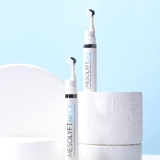 Neck & Lip Plumper Combo with Roller to Instantly Plump Lips & Neck - Neck Serum Improves the Neck Skin - Plumping Serum to Moisturize Your Lips and Neck