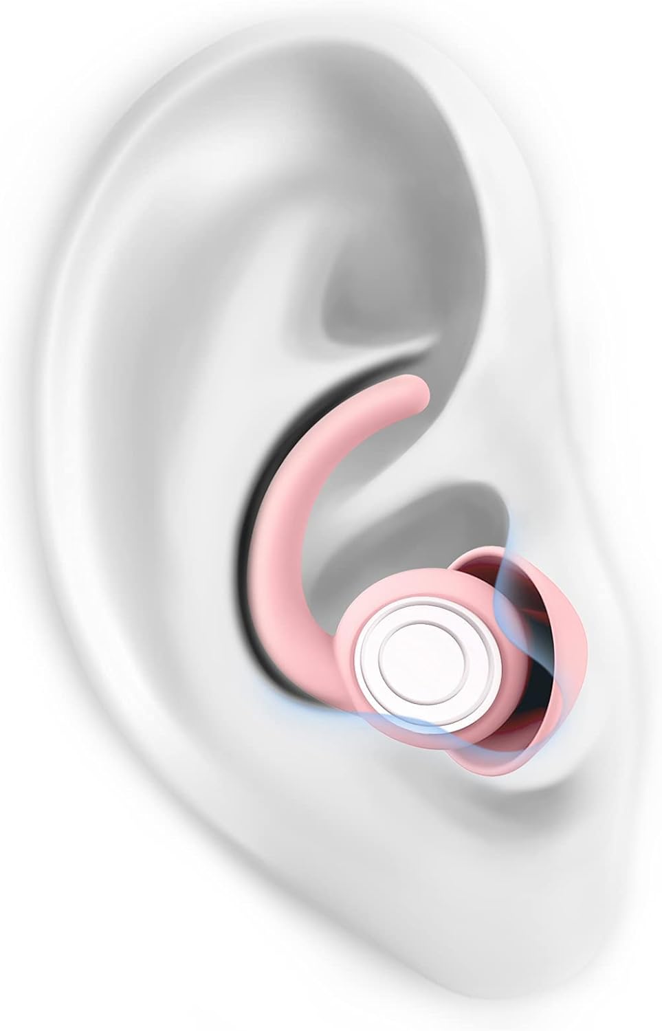 SUPCEAT Ear Plugs for Sleeping - Noise Reduction Soft Silicone Earplugs, 2 Pairs Reusable Hearing Protection Earplugs for Noise Sensitivity, Sleep,Snore,Travel, Sound Reduction Noise Cancelling - Pink