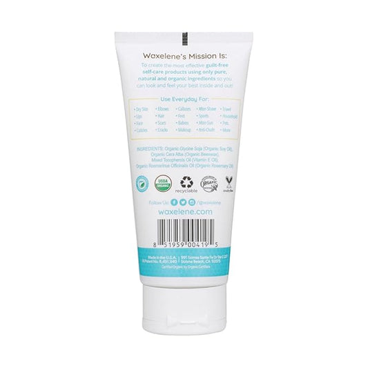 Waxelene Multipurpose Ointment Large Tube, Organic Aerated Balm the Petroleum Jelly Alternative Soothing Botanical Eczema Dry Skin Face Moisturizer