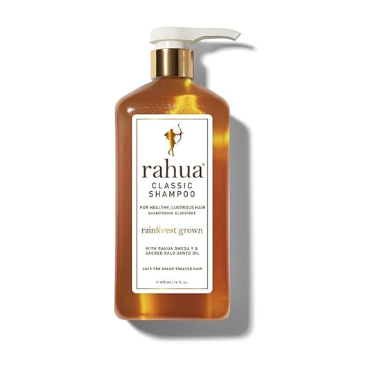 Rahua Classic Shampoo with Easy-Use Pump 16 Fl Oz Naturally Infused, Plant Powered Ingredients for Healthy Scalp and Hair, Safe for Color Treated Hair, Palo Santo Aroma, Best for All Hair Types, Vegan