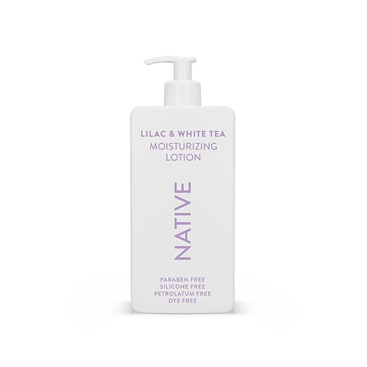 Native Body Lotion Contains Naturally Derived Plant-Based Moisturizers for Women and Men | Restores Dry Skin, Lilac & White Tea, 16.5 fl oz