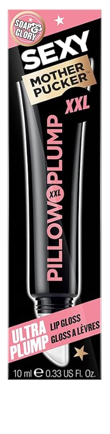 Soap & Glory Sexy Mother Pucker XXL Lip Gloss - Hydrating, Plumping Lip Gloss for Full, Volumized Lips - Lip Plumper Gloss + Chocolate Orange Scent with Vegan Formula in Clearvoyant (10ml)