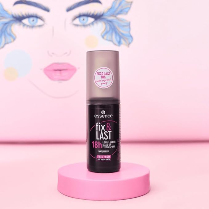 essence | Fix & Last 18H Long-Lasting Makeup Fixing Spray | All-Day Hold & Smudge Proof | Vegan & Cruelty Free