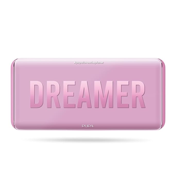 Pupa Milano Make-Up Palette L, 004 Pink, 0.71 oz - 18 Pan Eyeshadow and Blush Palette, Matte, Shimmer, Metallic Finishes - Blendable Velvety Texture Blush Powder - Talc-Free - Eco-Friendly Packaging