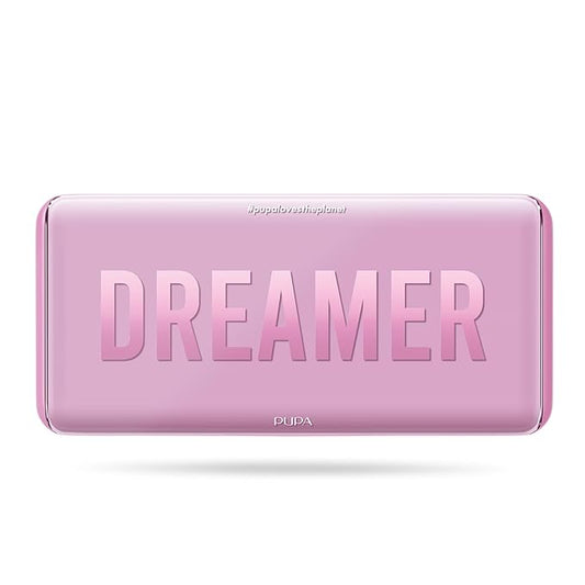 Pupa Milano Make-Up Palette L, 004 Pink, 0.71 oz - 18 Pan Eyeshadow and Blush Palette, Matte, Shimmer, Metallic Finishes - Blendable Velvety Texture Blush Powder - Talc-Free - Eco-Friendly Packaging