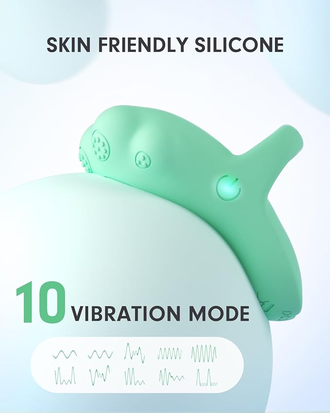 Portable Mini Facial Massage Ball, Waterproof Rechargeable Powerful Multifunctional Eye Face Finger Massager (Green)