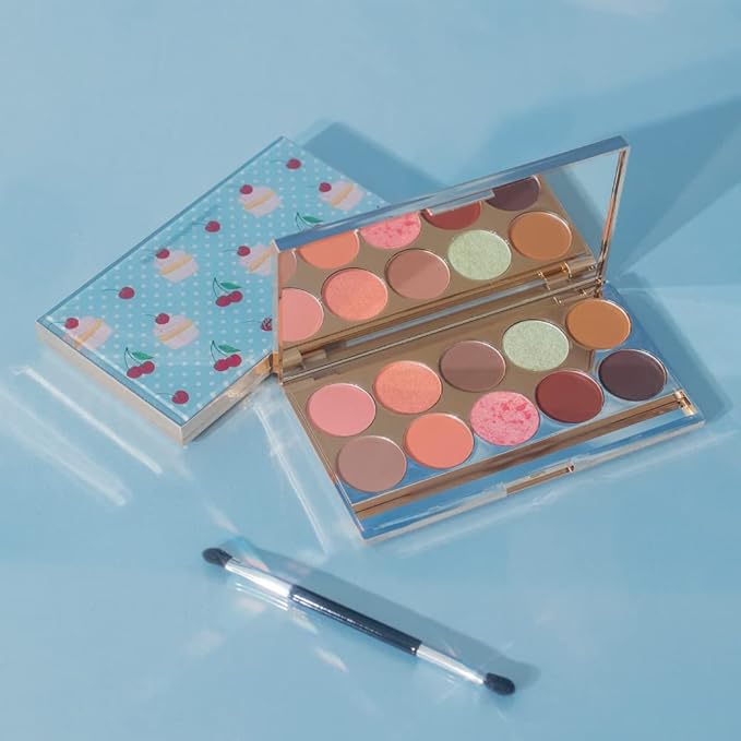 FreshO2 x Pony | Dessert Box Eyeshadow Palette |10 special colors| Made In Taiwan | Vegan Cruelty Free