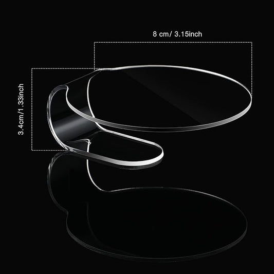 Makeup Mixing Palette 2 Pieces Handheld Makeup Mixing Tray Acrylic Foundation Mixing Tray Clear Foundation Palette Eyeshadow Makeup Hand Palette Cosmetic Foundation Dish for Makeup Blending