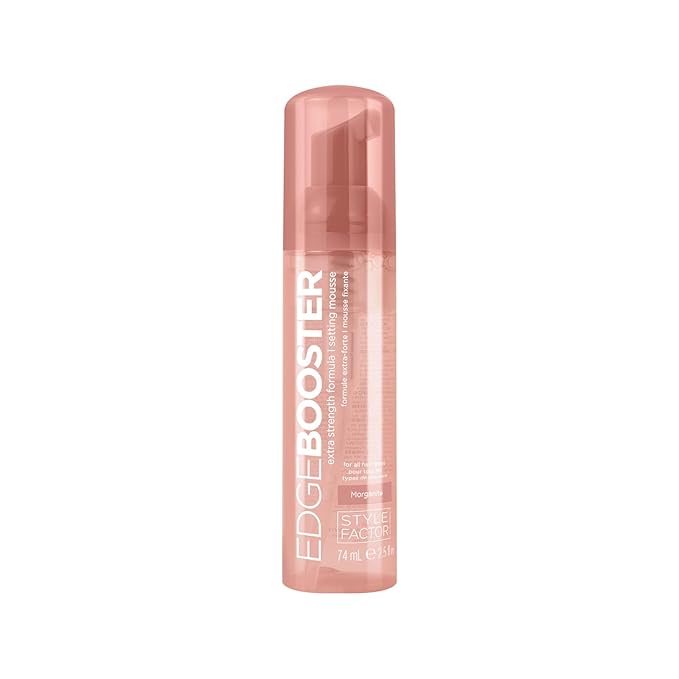 Style Factor EDGE BOOSTER Extra Strength Setting Mousse – Frizz Control, Extra Volume, and Conditioning – 2.5oz Morganite Mousse for Curly Hair