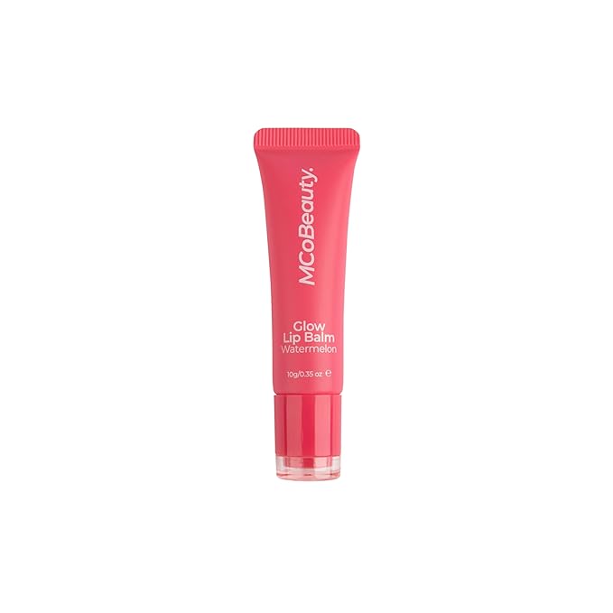 MCoBeauty Glow Lip Balm, Watermelon, Nourishing Tint for Luscious Lips, Vegan, Cruelty Free Cosmetics