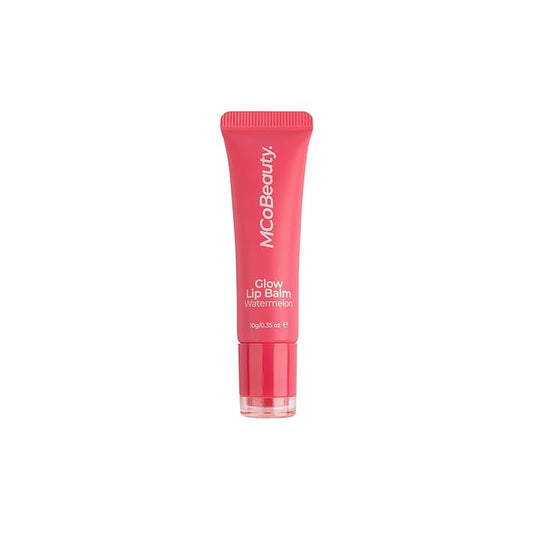 MCoBeauty Glow Lip Balm, Watermelon, Nourishing Tint for Luscious Lips, Vegan, Cruelty Free Cosmetics