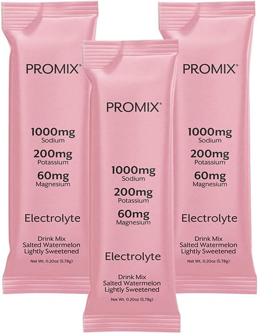 ProMix Nutrition Electrolytes Powder Hydration Packets - Himalayan Pink Salt, Magnesium, Potassium, Vitamin C - Salted Watermelon, Lightly Sweetened - 30 Servings (Pack of 30)