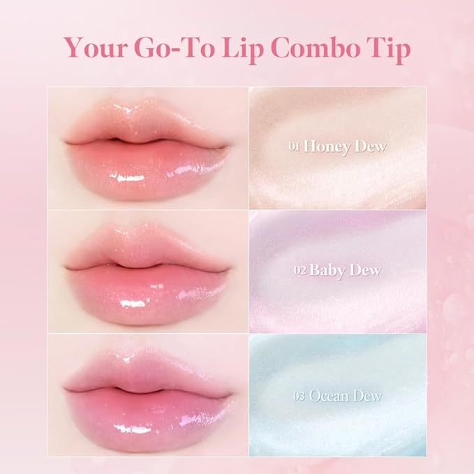 MILKTOUCH Dew Stain Sheer Lip Gloss (02 Baby Dew, 0.14 Fl Oz (Pack of 1))