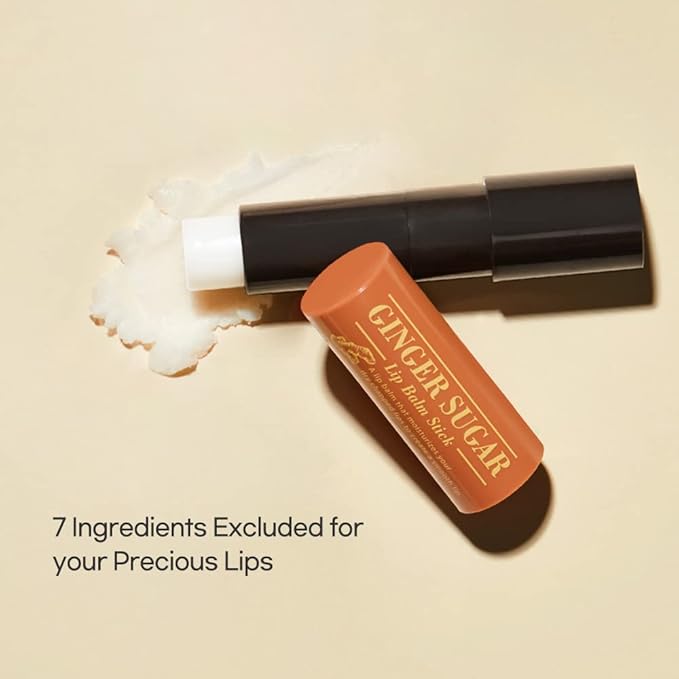 ETUDE Ginger Sugar Lip BalmStick Treatment 4g | Gentle Korean Lip Skin Care| Smooth and Moist Lips| Natural Ingredients Nourish & Hydrate Ginger, Sugar, Shea Butter Give Moisturizing Relaxing Effect