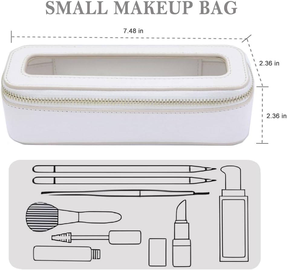 Travel Clear Makeup Bag Set, TSA Approved Cosmetic Bag Case with Zipper Portable Makeup Pouch Toiletry Bag Women Traveling Cosmetic Organizer Storage Bag Car Organizer Car Essentials for Women