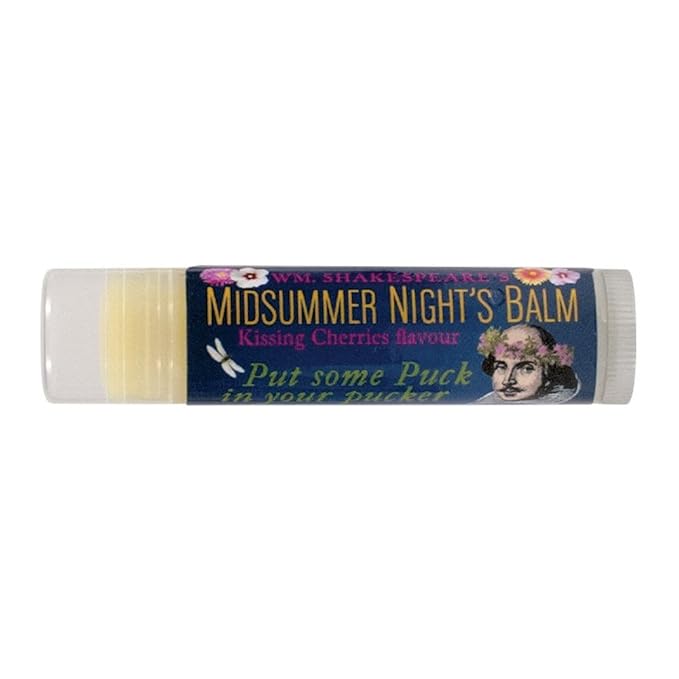 Shakespeare's Midsummer Night's Lip Balm Tube, Cherry Flavored - Cruelty-Free and Made in the USA from Natural and Imported Ingredients