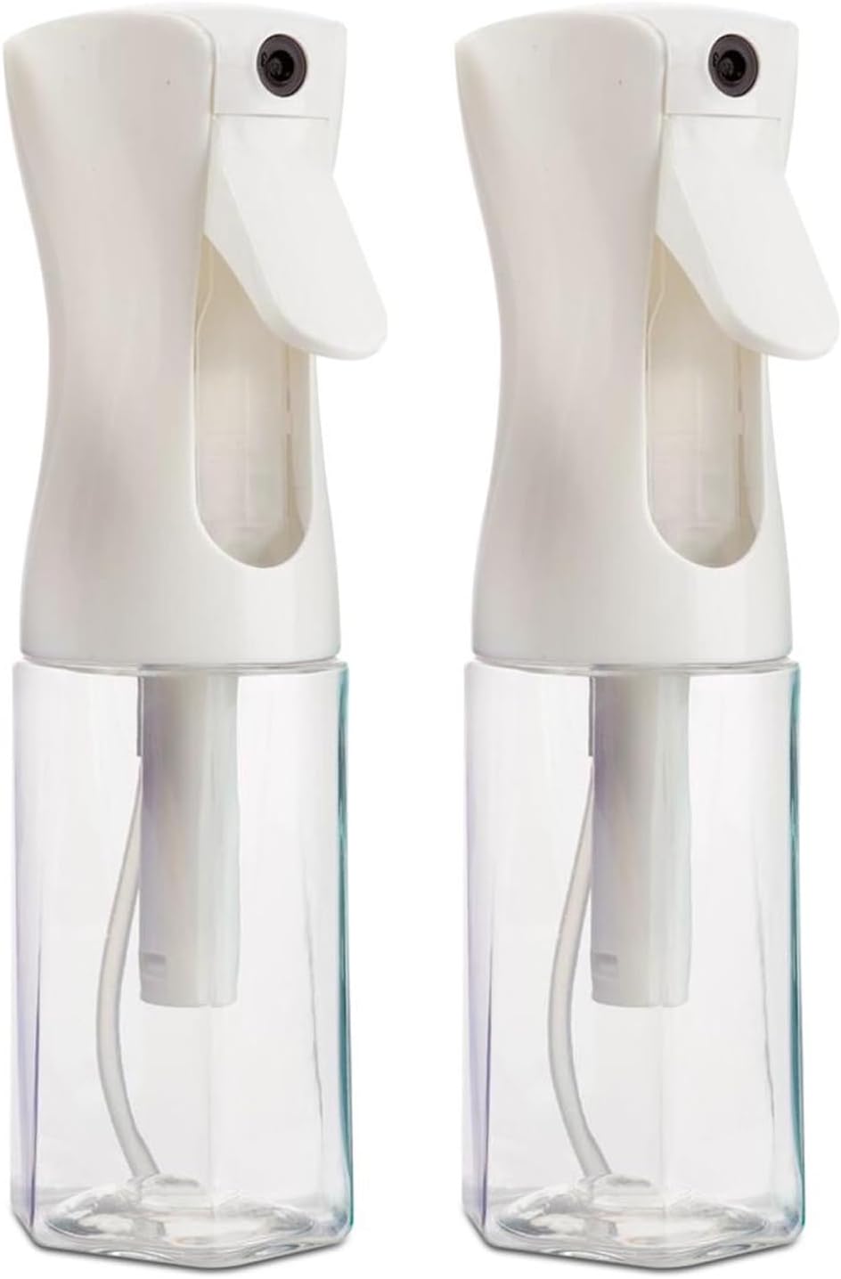 2 Pack Continuous Mist Spray Bottle – Ultra Fine Mist for Hair Styling, Salon Use, and Versatile Applications – Ideal for Plants, Cleaning, and Travel – 5 oz Clear Octagon Shape Empty Bottle