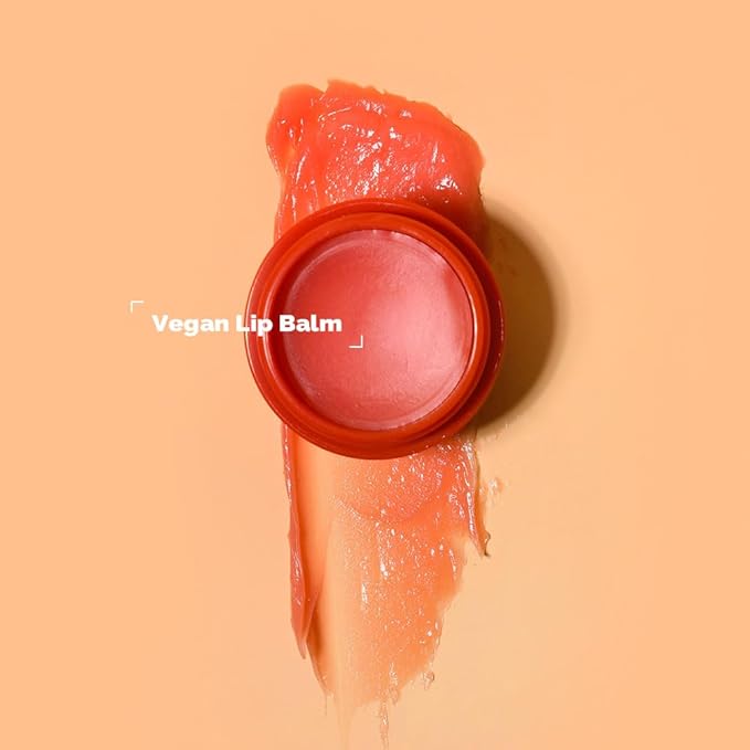 PS.PRETTYSKIN Moisturizing Korean Vegan Lip Balm 0.31oz. (9g) Smooth, Soft Texture, Hydrating, Natural Shine, Glossy (Tomato)